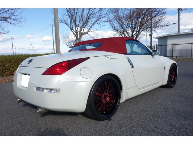 フェアレディZ ロードスター 下取り 幌(最近交換) 新品バッテリー TEINフレックスZ車高調 社外ステンレスマフラー(中間+リアピース) ドラレコ 禁煙 電動オープン ETC 社外ナビ(フルTV ブルーツース音楽)20インチ(6枚目)