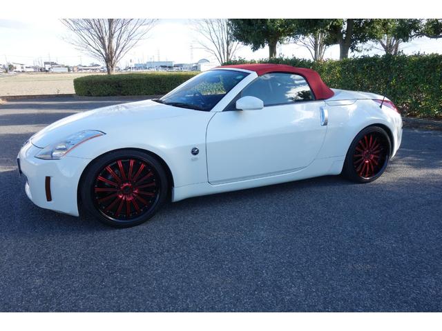 フェアレディZ ロードスター 下取り 幌(最近交換) 新品バッテリー TEINフレックスZ車高調 社外ステンレスマフラー(中間+リアピース) ドラレコ 禁煙 電動オープン ETC 社外ナビ(フルTV ブルーツース音楽)20インチ(35枚目)