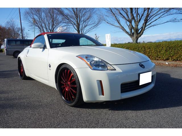 フェアレディZ ロードスター 下取り 幌(最近交換) 新品バッテリー TEINフレックスZ車高調 社外ステンレスマフラー(中間+リアピース) ドラレコ 禁煙 電動オープン ETC 社外ナビ(フルTV ブルーツース音楽)20インチ(55枚目)