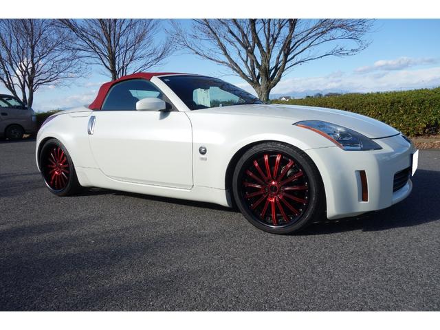 フェアレディZ ロードスター 下取り 幌(最近交換) 新品バッテリー TEINフレックスZ車高調 社外ステンレスマフラー(中間+リアピース) ドラレコ 禁煙 電動オープン ETC 社外ナビ(フルTV ブルーツース音楽)20インチ(56枚目)