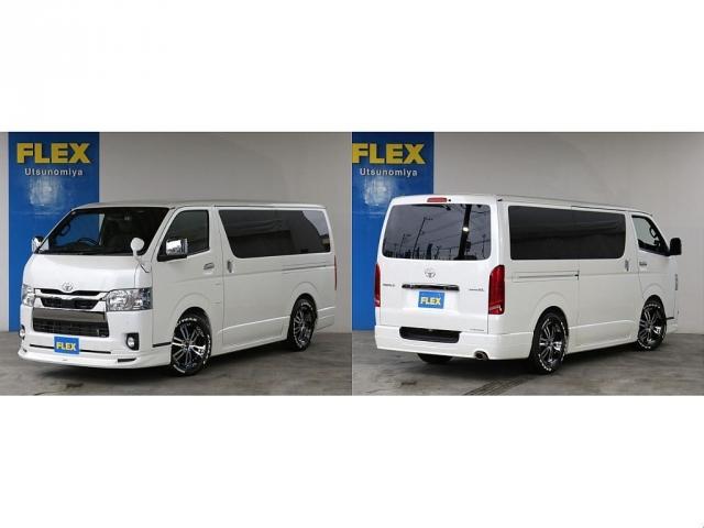 ハイエースバン 　○モデリスタフルエアロ○オリジナル１７インチアルミホイール○グッドイヤーナスカータイヤ○ローダウン１．５インチ○オリジナルＬＥＤテール○ガッツミラーボディ同色○７インチワイドナビ○ＥＴＣ○ＥＴＣＥＴＣ（16枚目）