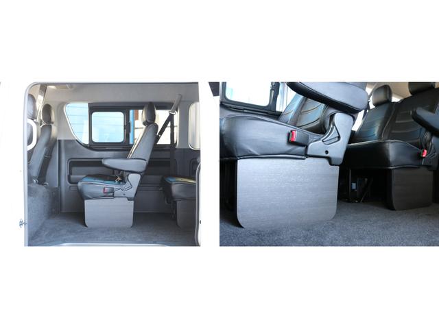 ハイエースワゴン ●オリジナルシートカバー●オリジナルスマートベッド●オリジナルフットパネル●グッドイヤーナスカータイヤ●オリジナルLEDテール●オリジナルオーバーフェンダー●オリジナルフロントスポイラー●17インチA(33枚目)