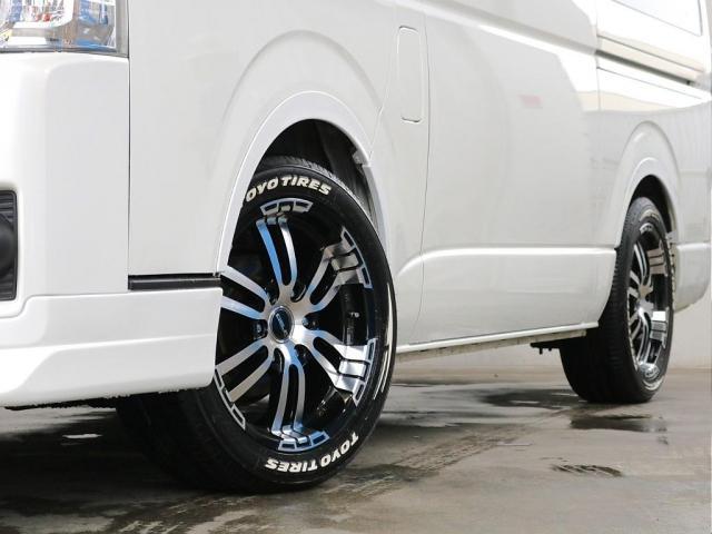 ハイエースワゴン ＧＬ　○フロントスポイラー○オーバーフェンダー○シートカバー○ＬＥＤテール○ＬＥＤハイマウントストップランプ○フットパネル○７インチナビ○ＥＴＣ○トーヨーホワイトレタータイヤ○ローダウン１インチ●オリジナル（19枚目）