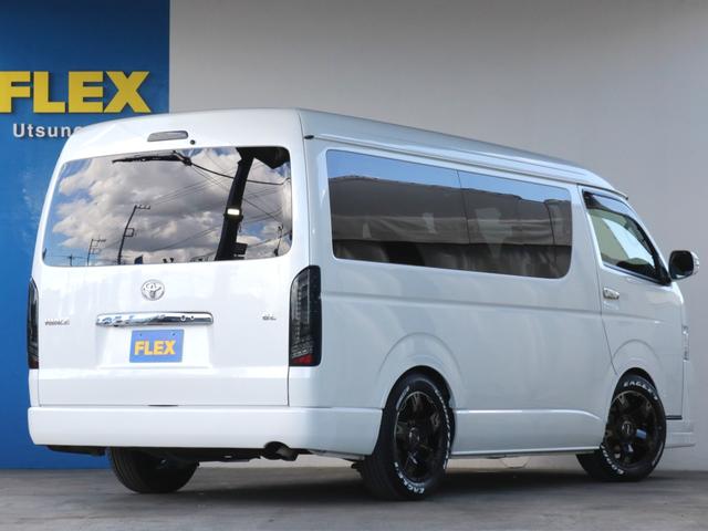 ハイエースワゴン ＧＬ　○内装架装○シートカバー○ナスカータイヤ○ボンネット○ウインカーミラー○ローダウン○オーバーフェンダー○ＬＥＤテール○７インチナビ○ＥＴＣ○サブモニター○後席フリップダウン○インテリアパネルセット○○（36枚目）