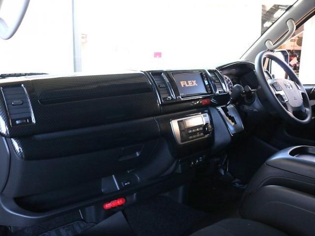 ハイエースバン ロングスーパーGL 〇フロントリップ〇TRDフルエアロ〇ヨコハマタイヤ〇ローダウン2インチ〇LEDテールランプ〇社外ベッドキット〇社外インテリアパネルセット〇アルパイン7インチナビ〇ビルトインETC○ガッツミラーボディ同(4枚目)