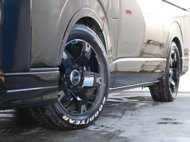 ハイエースワゴン GL ロング 内装架装Ver2・専用テーブル・専用フローリング・専用ベッドキット・オリジナルシートカバー・7インチワイドナビ・ビルトインETC・後席用フリップダウンモニター・オリジナルオーバーフェンダー・ローダウン(37枚目)