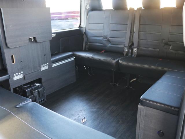 ハイエースワゴン GL ロング 内装架装Ver2・専用テーブル・専用フローリング・専用ベッドキット・オリジナルシートカバー・7インチワイドナビ・ビルトインETC・後席用フリップダウンモニター・オリジナルオーバーフェンダー・ローダウン(67枚目)