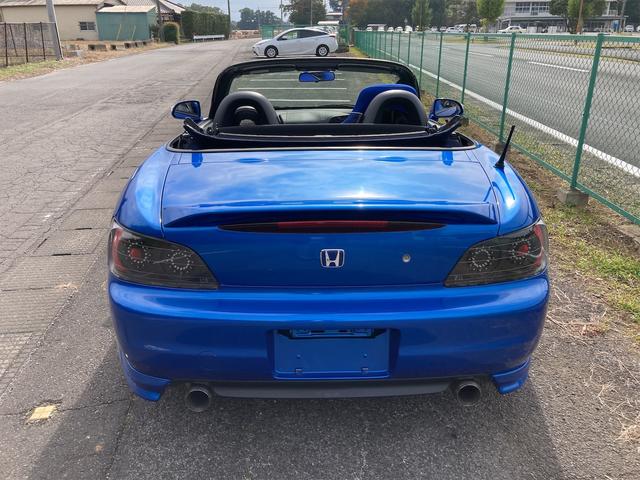 Ｓ２０００ 　トラストタービンキット　エーゲブルーオールペイント　社外エアロ　社外ウインカーミラー　　車高調　無限マフラー　６速マニュアル車　ＨＩＤ　バケットシート　社外アルミ　社外幌紺色　デフクスコ１．５ＷＡＹ（37枚目）