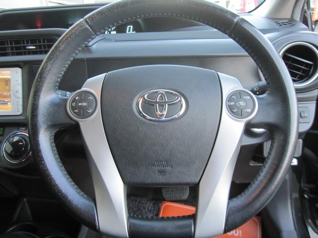 アクア Ｇブラックソフトレザーセレクション　純正ナビ　Ｂカメラ　スマートキー２個　Ａエアコン　Ｐスタート　アイドリングストップ　ソフトレザーシート　ドラレコ前後　ＢＴ接続　革巻きステアリング　純正ＡＷ　ＥＴＣ　禁煙車（27枚目）