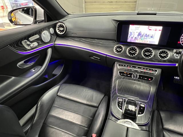Ｅクラス Ｅ２００　カブリオレ　スポーツ　ＡＭＧラインＰＫＧ　１年保証　Ｂｕｒｍｅｓｔｅｒ　黒革　黒幌　エアスカーフ　ＨＵＤ　ナビ　ＤＴＶ　林檎カープレイ　３６０カメラ　ＬＥＤオートハイビーム　レーダーセーフティ　ＥＴＣ２．０　記録簿　禁煙車（27枚目）