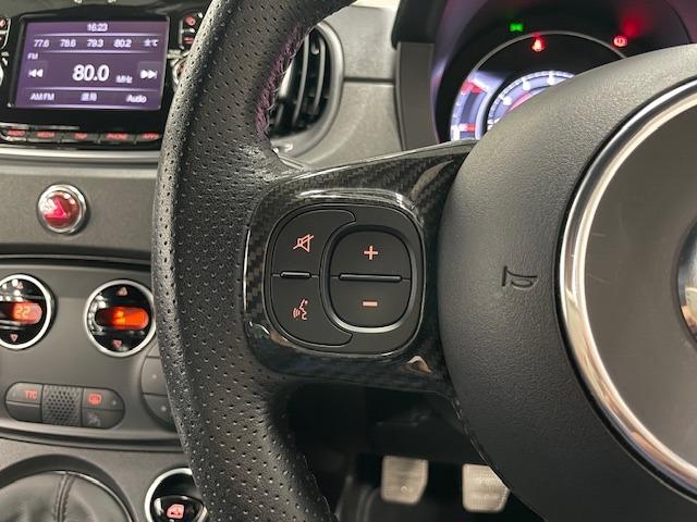 アバルト595 コンペティツィオーネ 5MT 後期 右ハンドル 距離無制限1年保証 純正ディスプレイオーディオ Bluetooth Brembo赤キャリパー レコモン アルカンターラコンビシート 純正17AW ETC Rソナー 禁煙車(35枚目)