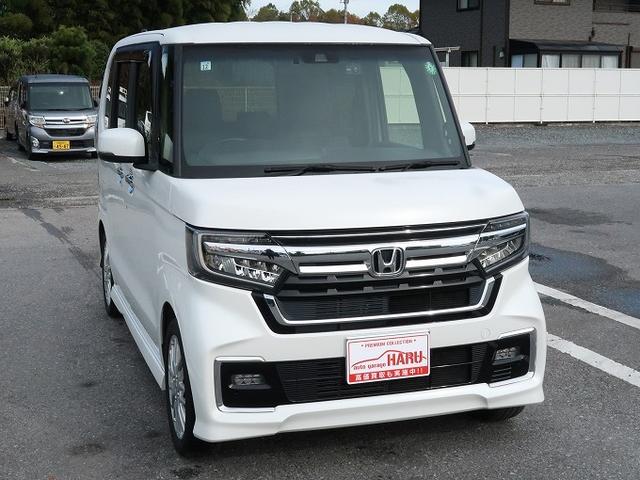 N-BOXカスタム Lターボ 純正SDナビ フルセグTV バックカメラ Bluetooth ハーフレザーシート シートヒーター ETC ドラレコ 両側電動スライドドア ホンダセンシング アダプティブクルーズコントロール 修復歴無し(5枚目)