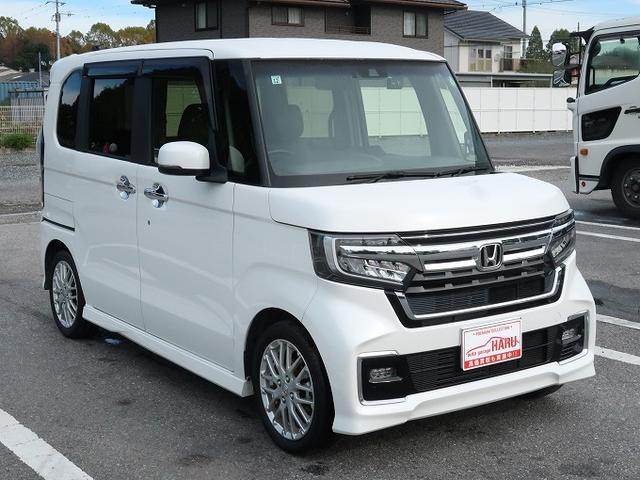 N-BOXカスタム Lターボ 純正SDナビ フルセグTV バックカメラ Bluetooth ハーフレザーシート シートヒーター ETC ドラレコ 両側電動スライドドア ホンダセンシング アダプティブクルーズコントロール 修復歴無し(6枚目)