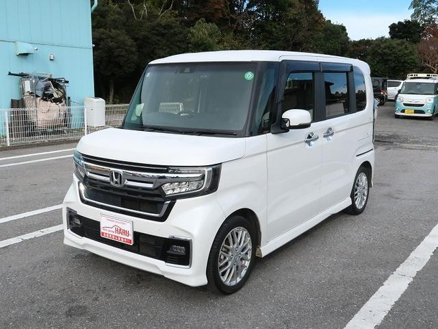 N-BOXカスタム Lターボ 純正SDナビ フルセグTV バックカメラ Bluetooth ハーフレザーシート シートヒーター ETC ドラレコ 両側電動スライドドア ホンダセンシング アダプティブクルーズコントロール 修復歴無し(9枚目)
