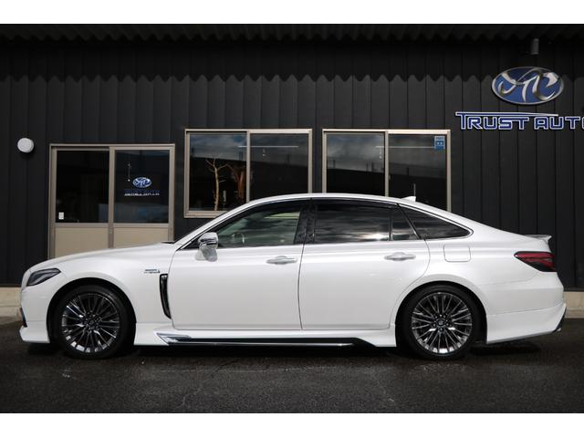 クラウンハイブリッド G-エグゼクティブ モデリスタエアロ 本革シート&ベンチレーター パノラミックビューモニター デジタルインナーミラー 純正ナビ フルセグTV HUD BSM プリクラッシュ クリアランスソナー!(14枚目)