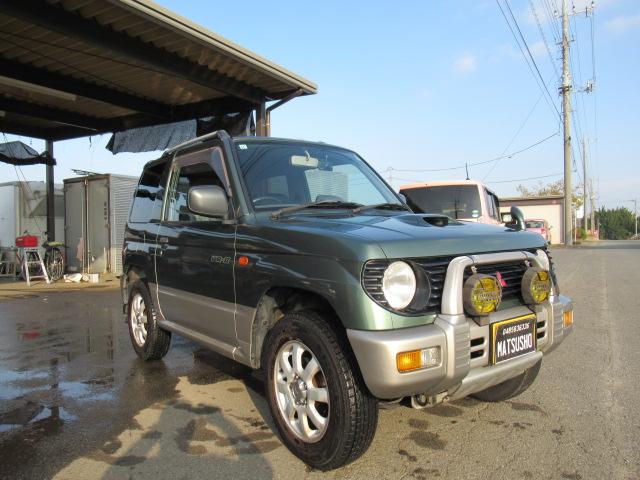 パジェロミニ ＶＲ－ＩＩ　５速ＭＴ　パートタイム４ＷＤ　ターボ　集中ドアロック　ドラレコ　ＥＴＣ　ドアバイザー　純正アルミ　ルーフレール　タイベル交換歴あり　車検令和８年１１月１１日　修復歴無し（4枚目）