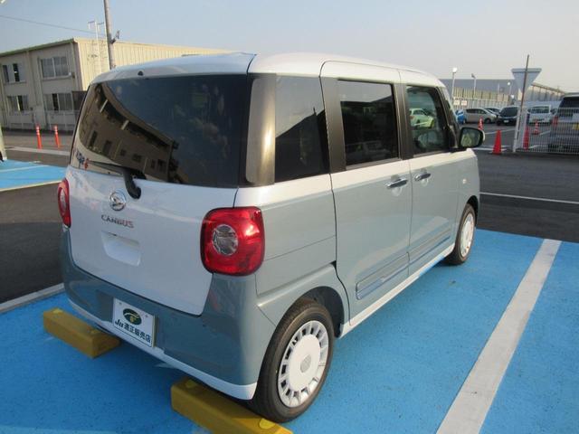 ムーヴキャンバス ストライプスＧ　スマートキーＰスタート　全周囲モニター　前後障害物センサー　軽減ブレーキ　ブルートゥースオーディオ　リアカメラ　セキュリティ　ＵＳＢ入力　電格ミラー　ＬＥＤライト　フルフラットシート　レーンキープ（6枚目）