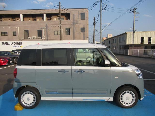 ムーヴキャンバス ストライプスＧ　スマートキーＰスタート　全周囲モニター　前後障害物センサー　軽減ブレーキ　ブルートゥースオーディオ　リアカメラ　セキュリティ　ＵＳＢ入力　電格ミラー　ＬＥＤライト　フルフラットシート　レーンキープ（7枚目）