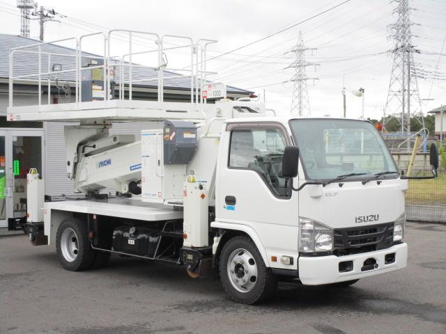 エルフトラック 　アイチ製ＴＺ１２Ｃ１ＲＲ・１ローラージャッキ・旋回デッキ・プラットフォーム・バケット積載１０００ｋｇ（2枚目）