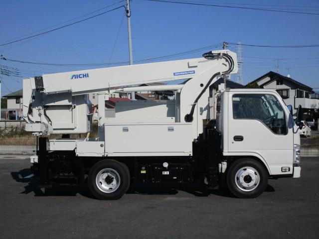 エルフトラック 　アイチ・ＳＢ１２Ａ・ブーム自動格納・ＦＲＰバケット・左右工具箱・梯子掛（5枚目）