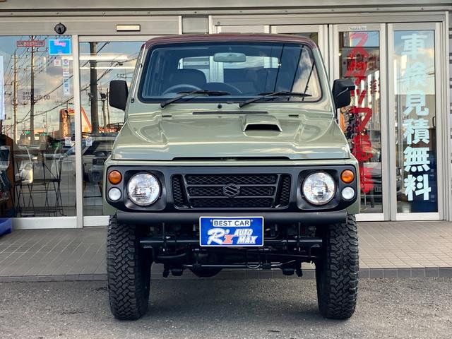 ジムニー XL リフトアップ 社外マフラー ファルケン M/T マッドタイヤ タイベル交換済み 社外フロントバンパー リアバンパー シートカバー 再塗装車(6枚目)