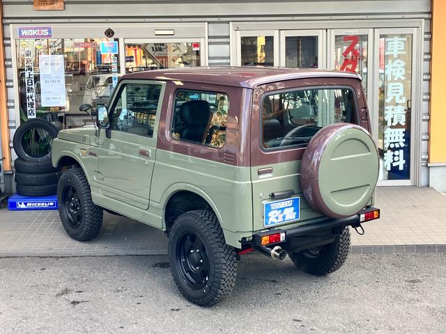 ジムニー XL リフトアップ 社外マフラー ファルケン M/T マッドタイヤ タイベル交換済み 社外フロントバンパー リアバンパー シートカバー 再塗装車(22枚目)