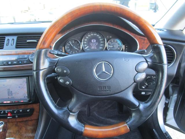 CLS500 正規ディーラー車 社外HDDナビ フルセグ バックカメラ サンルーフ 19インチアルミホイール ヒーター付き電動レザーシート ウッドコンビハンドル ETC 法人使用車 取説記録簿付(9枚目)