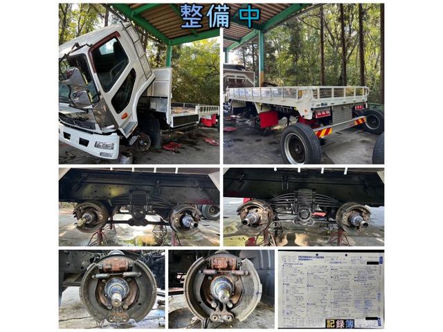 ファイター 　大型　トラック　２デフ　増トン　３軸　低床　ワイド　平ボディ　１１．８トン　平　トラック　強化ボディ　大型トラック（9枚目）
