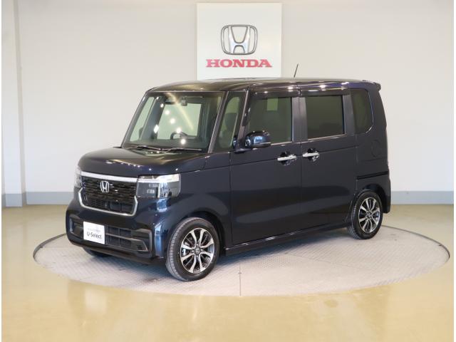 Ｎ－ＢＯＸカスタム ベースグレード　Ｗ電動ドア　ＵＳＢ接続　ＣＭＢＳ　Ｄレコ　ベンチシート　オートエアコン　スマートキ　ＬＥＤ　盗難防止装置　クルコン　ＥＴＣ　フルセグＴＶ　パワーステアリング　エアバッグ　ＥＳＣ　ＡＢＳ（3枚目）