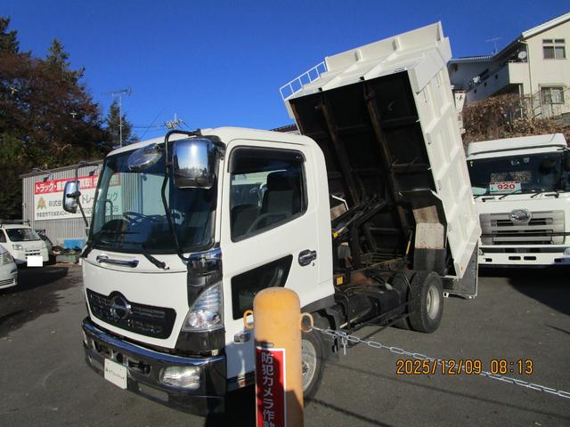 ヒノレンジャー ダンプ 深ダンプ 3.2t積載 土砂禁 7.8m3 ステンレス張りETC 左電格ミラー F6速 ターボ車両総重量:7,965kg 中型免許対応車検:R7年12月17日取扱説明書 スペアキー1本(34枚目)