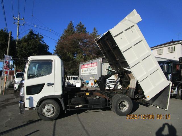 ヒノレンジャー ダンプ 深ダンプ 3.2t積載 土砂禁 7.8m3 ステンレス張りETC 左電格ミラー F6速 ターボ車両総重量:7,965kg 中型免許対応車検:R7年12月17日取扱説明書 スペアキー1本(35枚目)