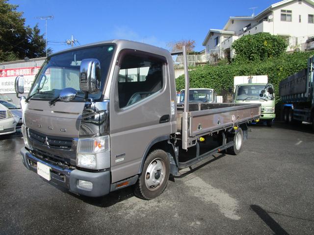 キャンター 　平ボディ　ワイドロング　３ｔ積載　カスタムＥＴＣ　左電格ミラー　バックカメラ　ナビ（社外）ＴＶ　Ｆ５速ＭＴ走行距離：４５，７２０ｋｍ　燃料：軽油車検：Ｒ８年３月１３日工具　ジャッキ　記録簿（3枚目）