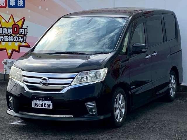 セレナ ハイウェイスター　Ｓ－ハイブリッド　車検整備付　両側電動スライドドア　純正ナビ　Ｂｌｕｅｔｏｏｔｈ付き　ＤＶＤ再生　ＣＤ再生　ワンセグＴＶ　キーレスエントリー　プッシュスターろ　純正アルミホイール　ＥＴＣ（2枚目）