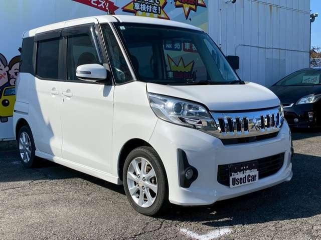 eKスペースカスタム カスタムG 車検整備付 純正ナビ Bluetooth付き 両側スライドドア 片側電動スライドドア DVD再生 CD再生 フルセグTV ETC キーレス プッシュスタート 純正アルミホイール(7枚目)