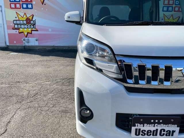 eKスペースカスタム カスタムG 車検整備付 純正ナビ Bluetooth付き 両側スライドドア 片側電動スライドドア DVD再生 CD再生 フルセグTV ETC キーレス プッシュスタート 純正アルミホイール(13枚目)