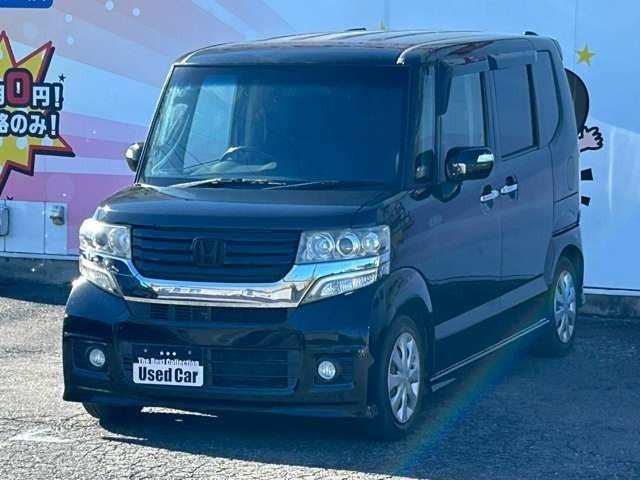 Ｎ－ＢＯＸカスタム Ｇ　ＳＳパッケージ　車検整備付　両側電動スライドドア　バックカメラ　ＤＶＤ再生　ＣＤ再生　Ｂｌｕｅｔｏｏｔｈ付き　フロントフォグライト　ローダウン　キーレス　プッシュスタート（2枚目）