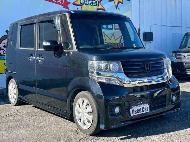 Ｎ－ＢＯＸカスタム Ｇ　ＳＳパッケージ　車検整備付　両側電動スライドドア　バックカメラ　ＤＶＤ再生　ＣＤ再生　Ｂｌｕｅｔｏｏｔｈ付き　フロントフォグライト　ローダウン　キーレス　プッシュスタート（7枚目）