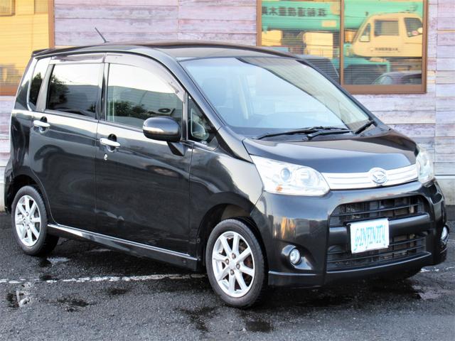 ムーヴ カスタム Xリミテッド /車検:2年付き/エアロ+リアスポ/社外ナビ/DVD/Bluetooth/純正14AW/HID/フォグ/革巻きステア/スマ-トキ-/ベンチシ-ト/AUTOエアコン/ドアバイザ-/PVガラス/Tチェ-ン(7枚目)