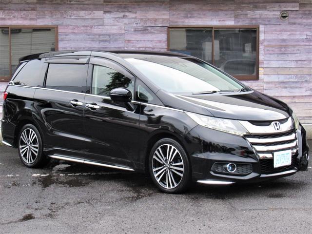 オデッセイ アブソルート・EX /エアロ+リアスポ/車検:2年付/衝突回避/純ナビ/Bカメラ/フリップダウン/フルセグ/DVD/Bluetooth/純18AW/両側電動スライド/LEDライト/ETC/本革ステア/クルコン/Tチェ-ン(14枚目)