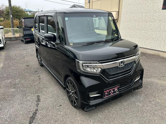 N-BOXカスタム G・EXターボホンダセンシング 社外オーディオ バックカメラ ACC 半革シート 両側パワスラ ETC LEDヘッドライト ブレーキサポートフォグランプ アイドリングストップ オートライト 社外16AW ステアリングリモコン(20枚目)