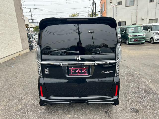 N-BOXカスタム G・EXターボホンダセンシング 社外オーディオ バックカメラ ACC 半革シート 両側パワスラ ETC LEDヘッドライト ブレーキサポートフォグランプ アイドリングストップ オートライト 社外16AW ステアリングリモコン(22枚目)