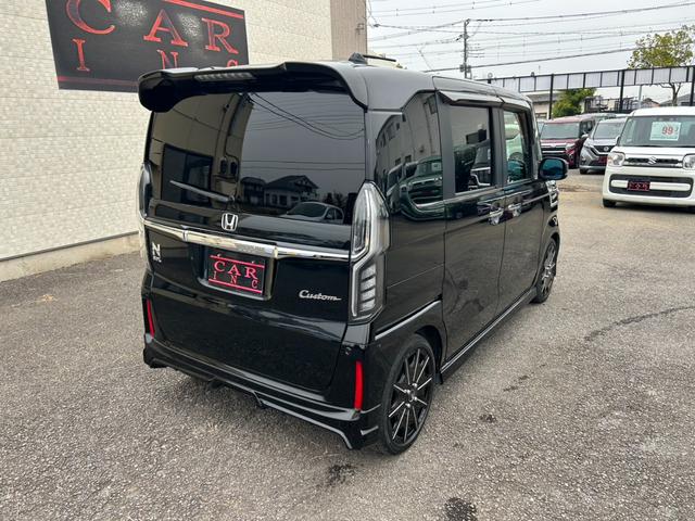 N-BOXカスタム G・EXターボホンダセンシング 社外オーディオ バックカメラ ACC 半革シート 両側パワスラ ETC LEDヘッドライト ブレーキサポートフォグランプ アイドリングストップ オートライト 社外16AW ステアリングリモコン(24枚目)