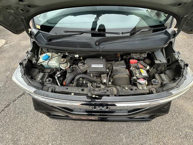 N-BOXカスタム G・EXターボホンダセンシング 社外オーディオ バックカメラ ACC 半革シート 両側パワスラ ETC LEDヘッドライト ブレーキサポートフォグランプ アイドリングストップ オートライト 社外16AW ステアリングリモコン(57枚目)