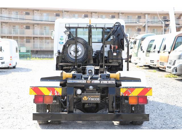 新明和アームロール CCA44-30 ツインホイスト リモコン 積載3650kg 車両総重量 7990kg シート置き ラジオ ETC 左電各ミラー EHS DPF アドブルー(4枚目)