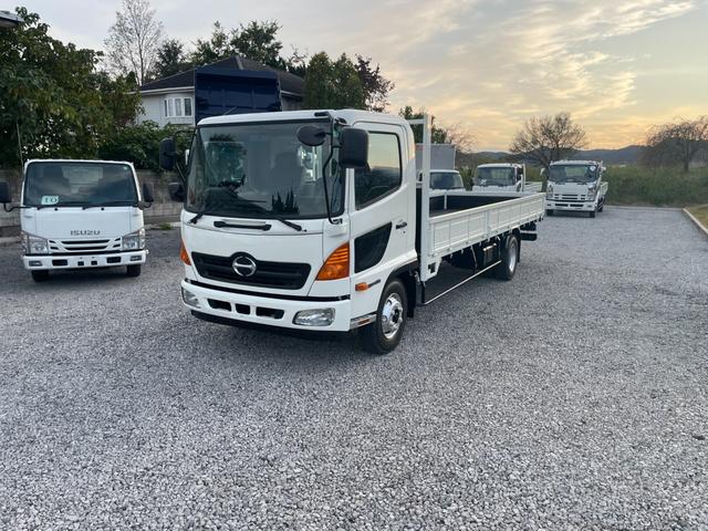 ヒノレンジャー 4t 平ボディロング AT 左電動格ミラー 荷台寸法 長さ618cm 幅212cm 荷台縞板貼付(44枚目)