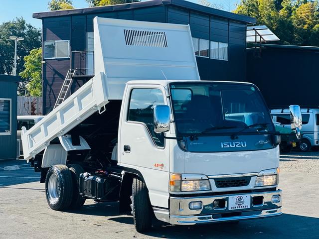 エルフトラック 3tダンプ ShinMaywaダンプ 4.8CommonRail アイドリングストップ クラッチフリー付 左電動格納ミラー 5速マニュアル(2枚目)