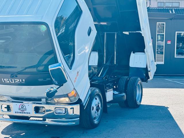 エルフトラック 3tダンプ ShinMaywaダンプ 4.8CommonRail アイドリングストップ クラッチフリー付 左電動格納ミラー 5速マニュアル(18枚目)