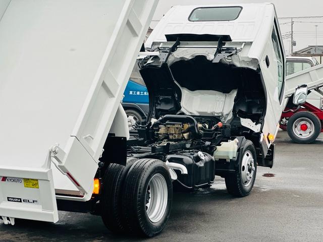 エルフトラック ３ｔ　ダンプ　ＫＹＯＫＵＴＯダンプ　ターボ　左電動格納ミラー　走行距離７９３９６　　６速マニュアル　ＥＴＣ（25枚目）