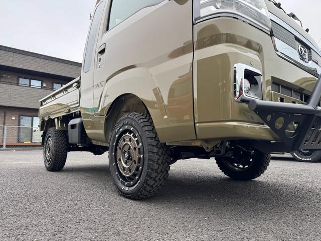 ハイゼットトラック ジャンボエクストラ リフトアップ/9インチDA/フルセグTV/前後ドラレコ/バックカメラ/前後ガードバー/14インチAW/マッドタイヤ/衝突軽減ブレーキ/届出済未使用車/LED/スマートキー/電動格納ミラー/4WD(19枚目)