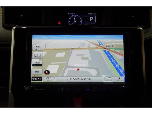 ルーミー カスタムG-T 9型社外ナビ フルセグTV7 ブルートゥース DVD再生 リヤカメラ ETC スマートキー オートエアコン シートヒーター クルーズコントロール LEDライト 両側電動ドア スマートアシスト アルミ(12枚目)